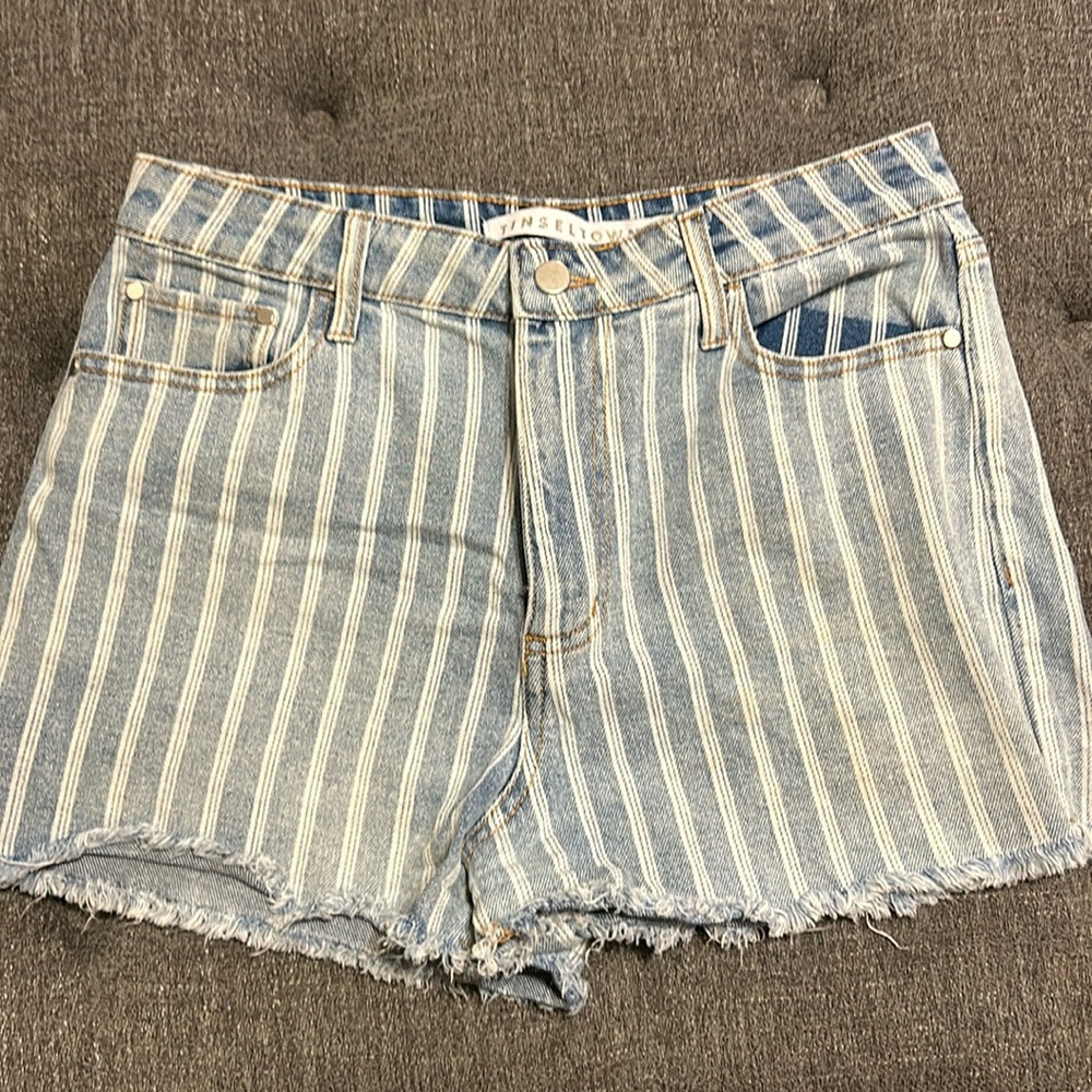 Striped blue shorts